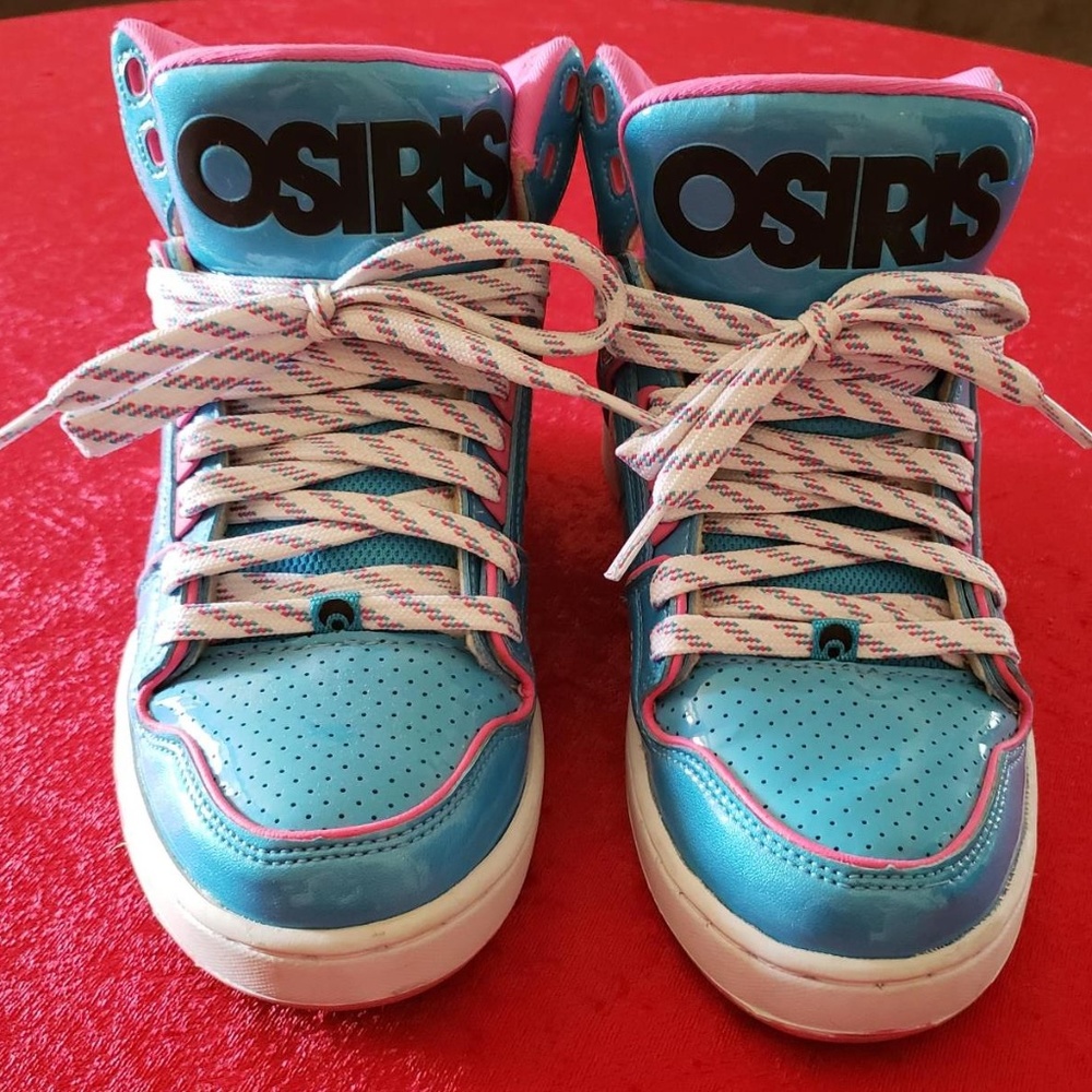 pink/blue Osiris NYC 83SLM  Skater HighTop 8.5